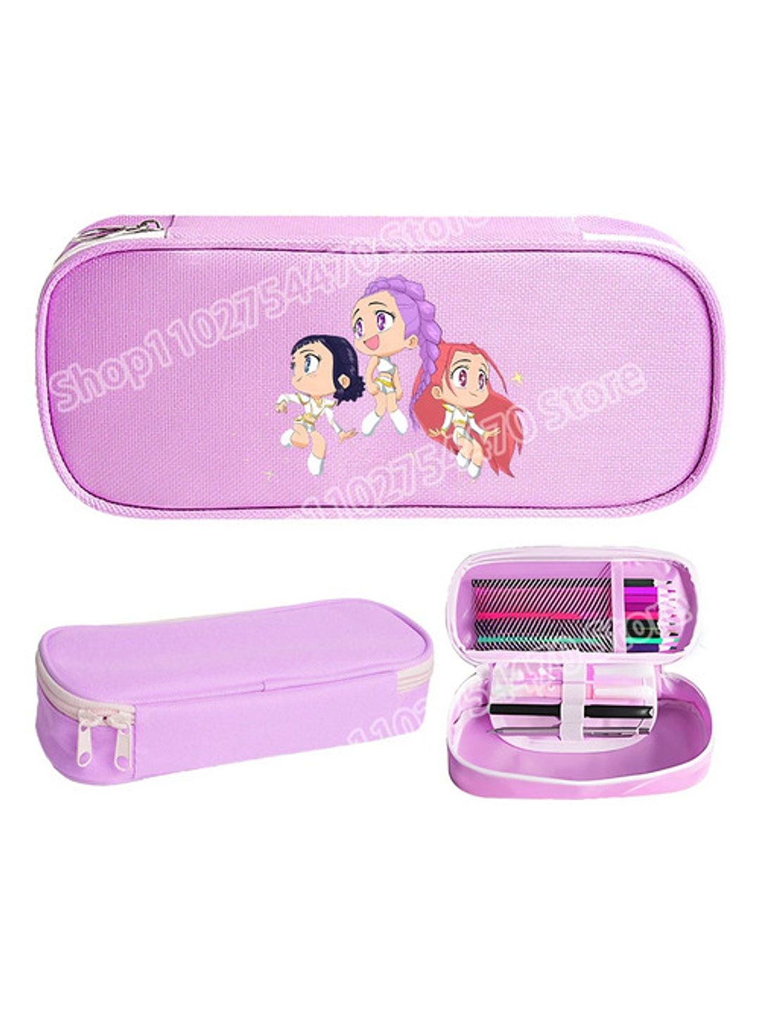 Estuche De Lápices Escolar Colegio K-pop Demon Hunters 15