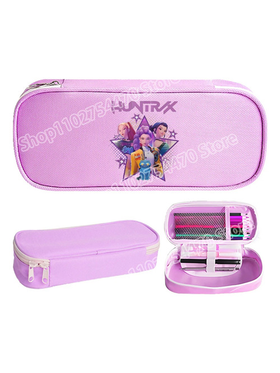 Estuche De Lápices Escolar Colegio K-pop Demon Hunters 17