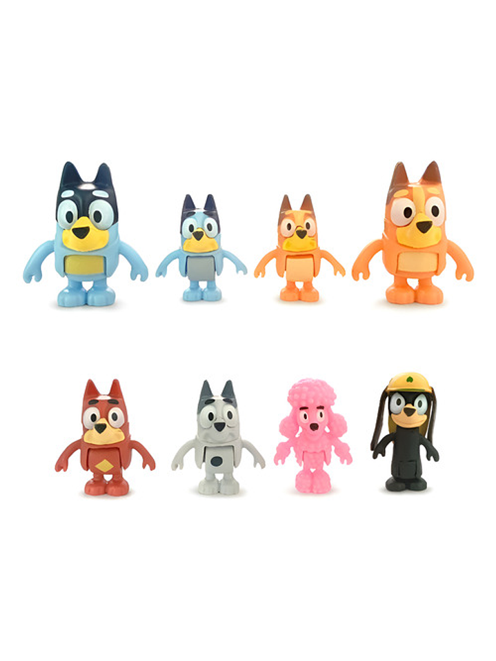 Figuras De Acción Bluey Y Bingo - Pack De 8 Unidades Amigos 1