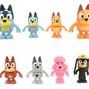 Figuras De Acción Bluey Y Bingo - Pack De 8 Unidades Amigos