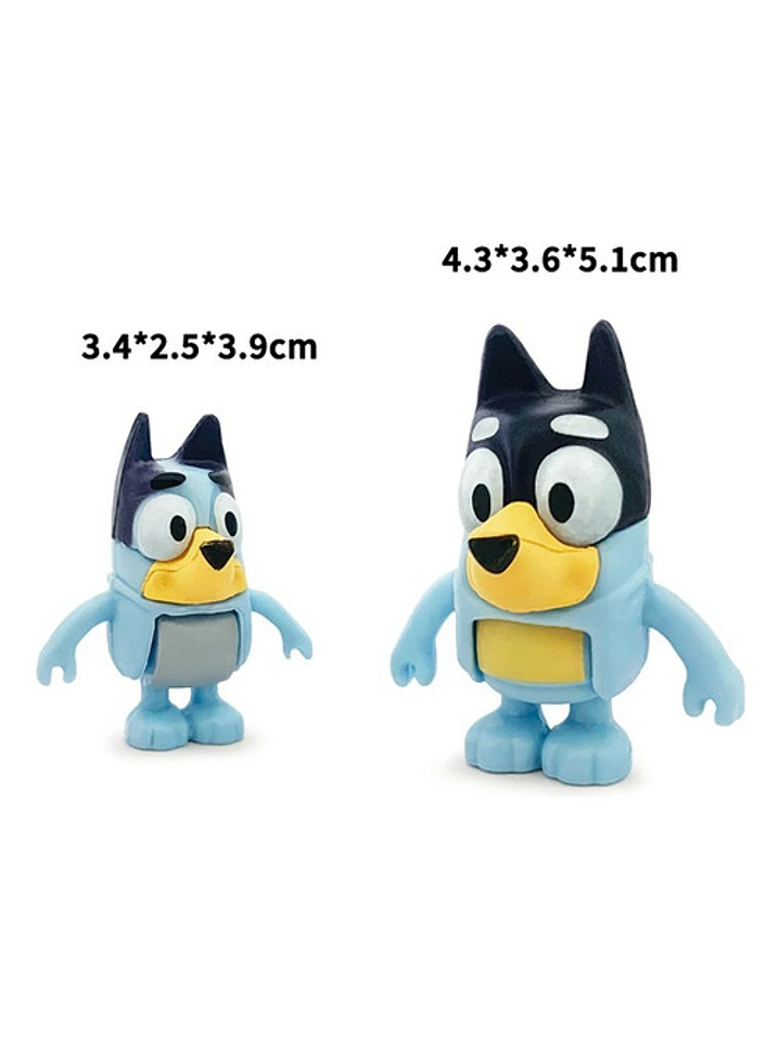 Figuras De Acción Bluey Y Bingo - Pack De 8 Unidades Amigos 6