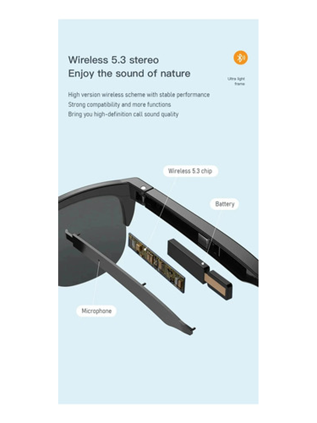 Lentes De Sol Bluetooth Musica Llamada Deportes 8