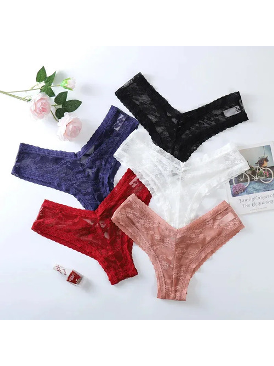 Tanga Calzon Lenceria De Encaje Sexy Para Mujer 4