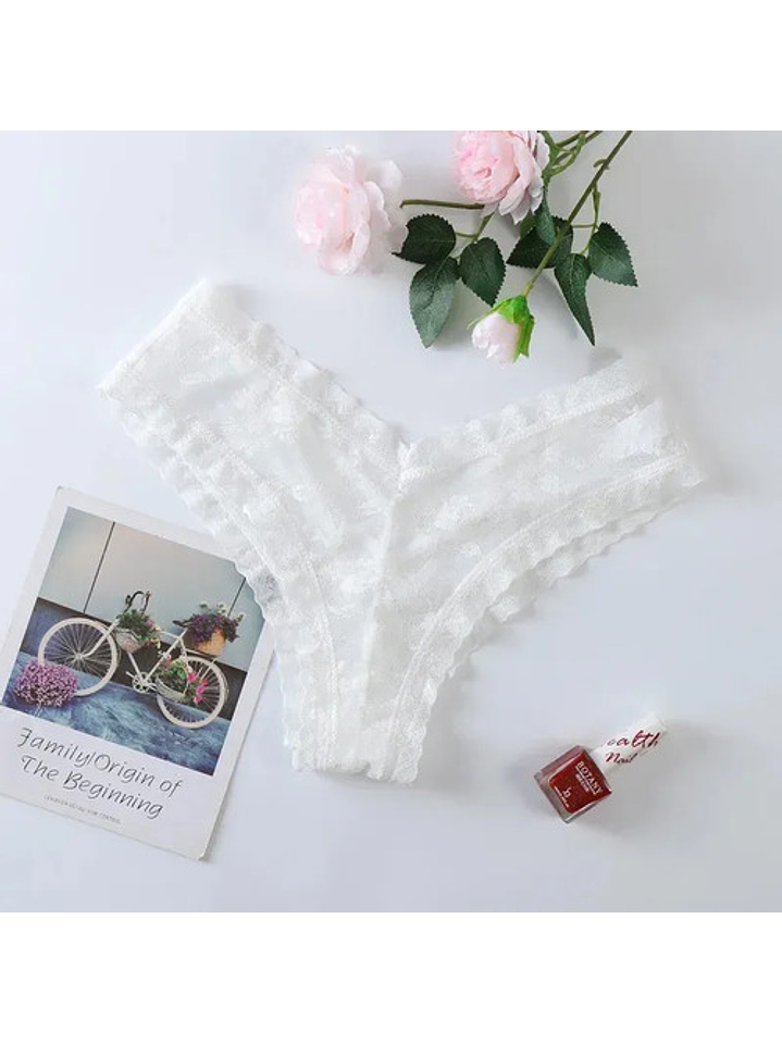 Tanga Calzon Lenceria De Encaje Sexy Para Mujer 7