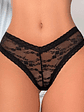 Tanga Calzon Lenceria De Encaje Sexy Para Mujer - Miniatura 9