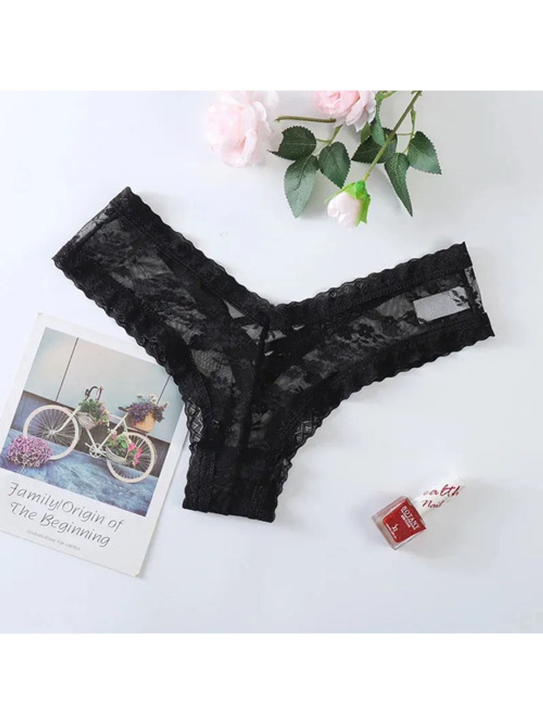 Tanga Calzon Lenceria De Encaje Sexy Para Mujer 10