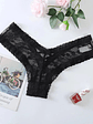 Tanga Calzon Lenceria De Encaje Sexy Para Mujer - Miniatura 10