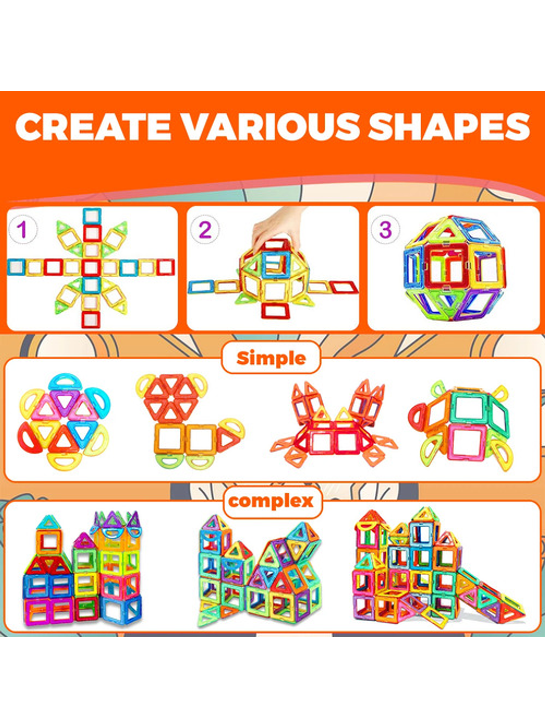 Juego De Bloques Magnéticos De Construcción Para Niños 3