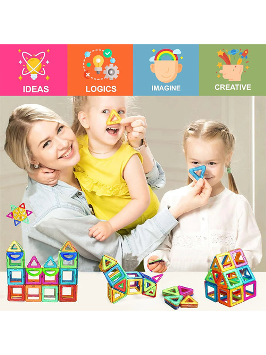 Juego De Bloques Magnéticos De Construcción Para Niños 4