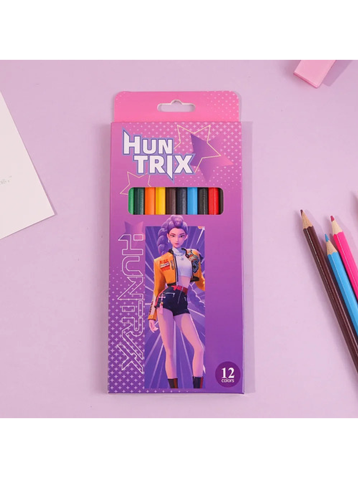 Lápices De Colores Guerreras Madera Grafito 12 Unidades 1