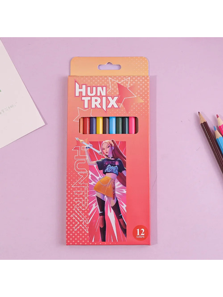 Lápices De Colores Guerreras Madera Grafito 12 Unidades 5