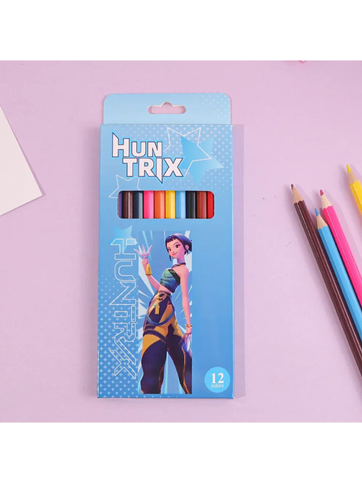 Lápices De Colores Guerreras Madera Grafito 12 Unidades 6