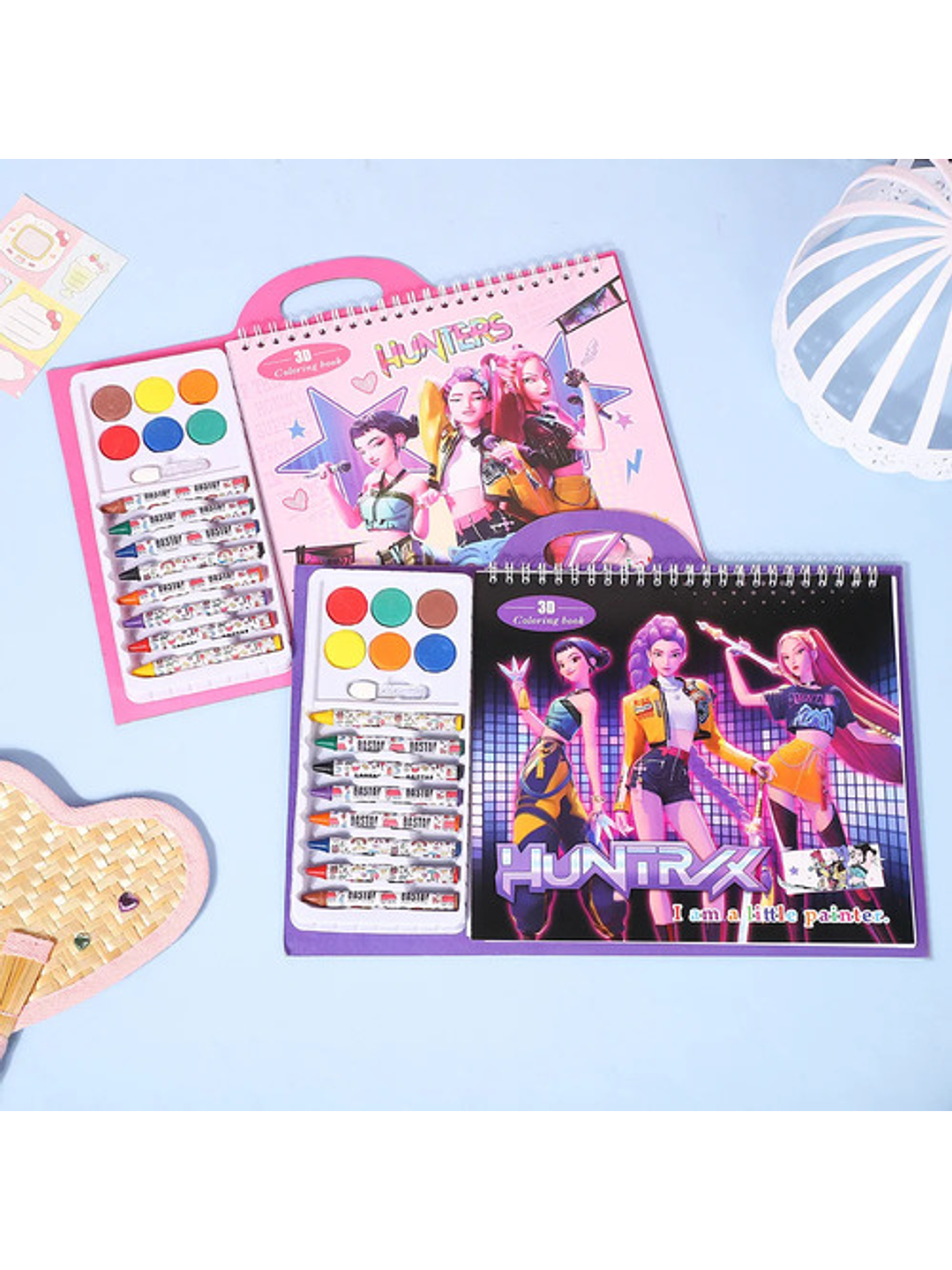 Libro Para Colorear Guerreras Kpop Huntrix Rumi Mira Zoey 7