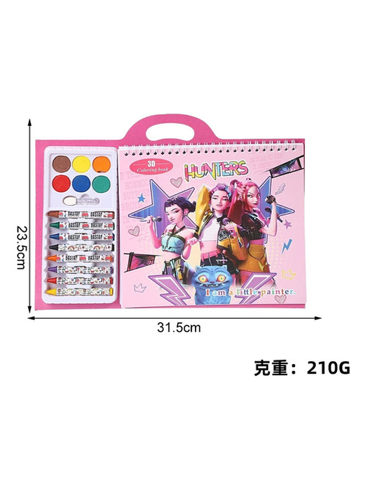 Libro Para Colorear Guerreras Kpop Huntrix Rumi Mira Zoey 8