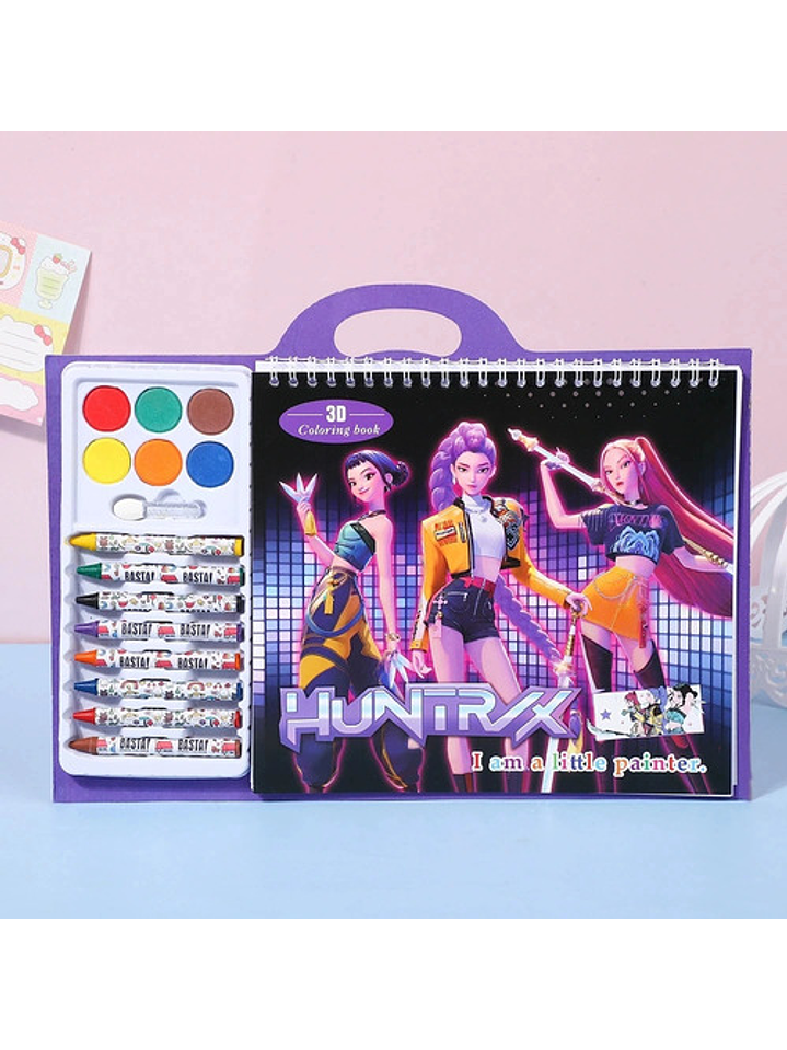 Libro Para Colorear Guerreras Kpop Huntrix Rumi Mira Zoey 9