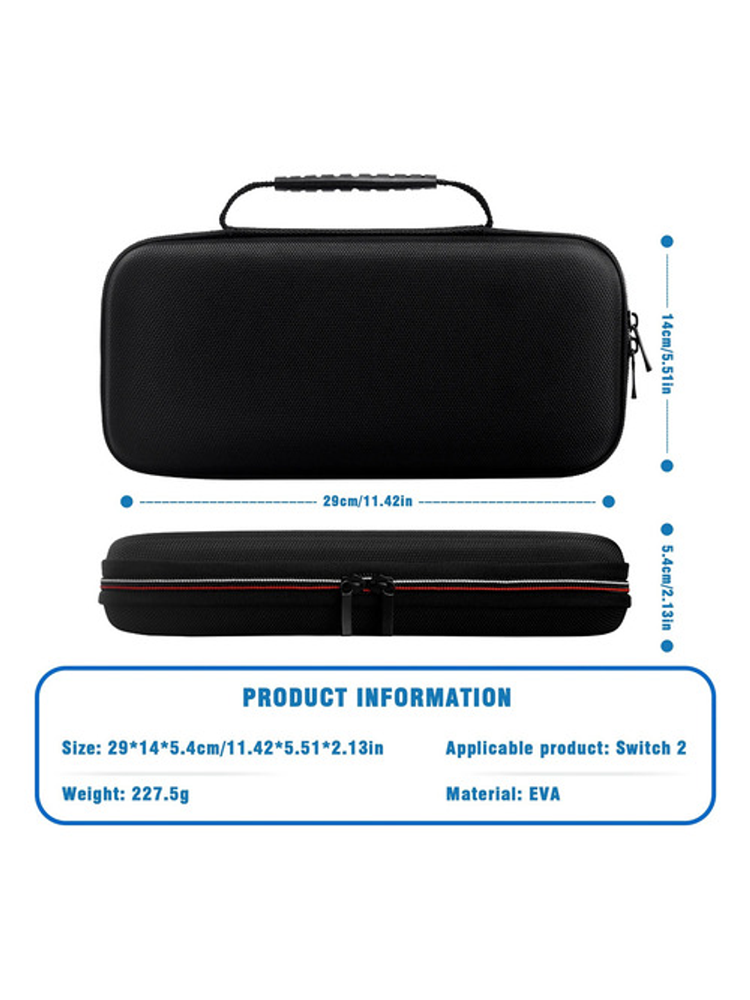 Estuche Protector Eva Para Nintendo Switch 2 Con Ranuras 6