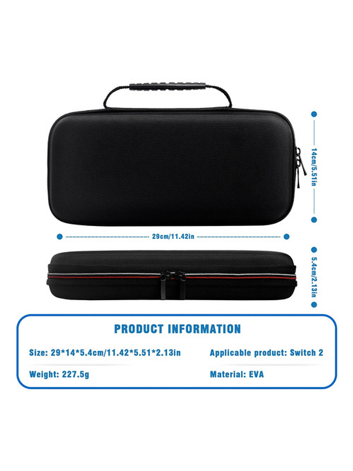 Estuche Protector Eva Para Nintendo Switch 2 Con Ranuras 6