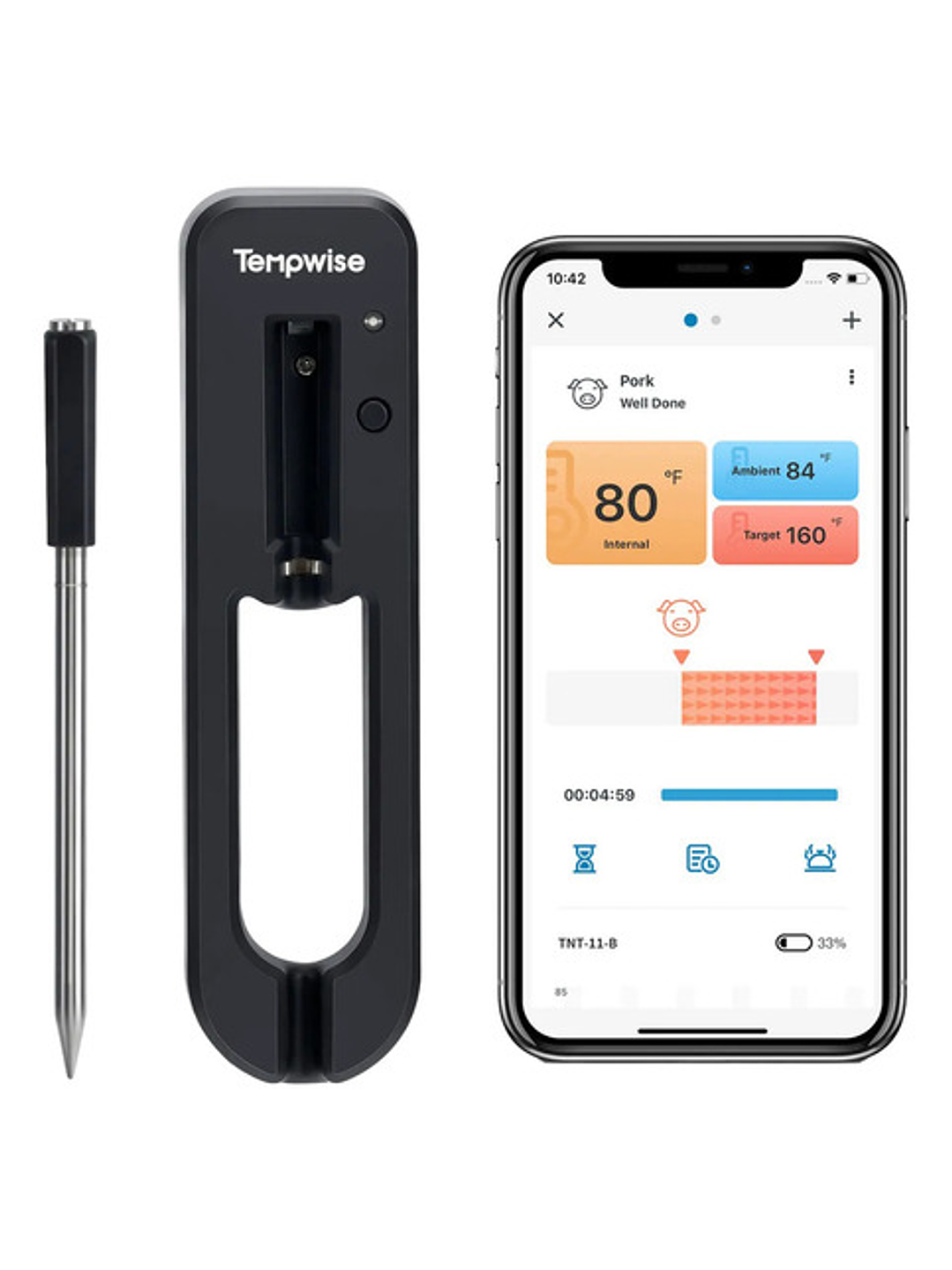 Termómetro Bluetooth Inalámbrico Asado Horno Cocina Carne 1