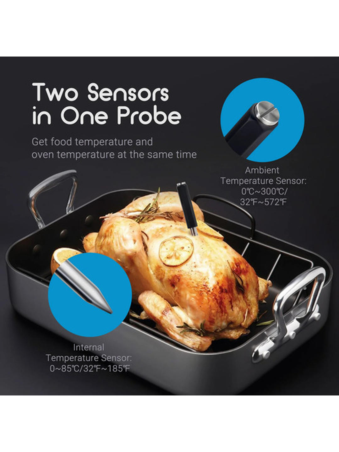 Termómetro Bluetooth Inalámbrico Asado Horno Cocina Carne 4