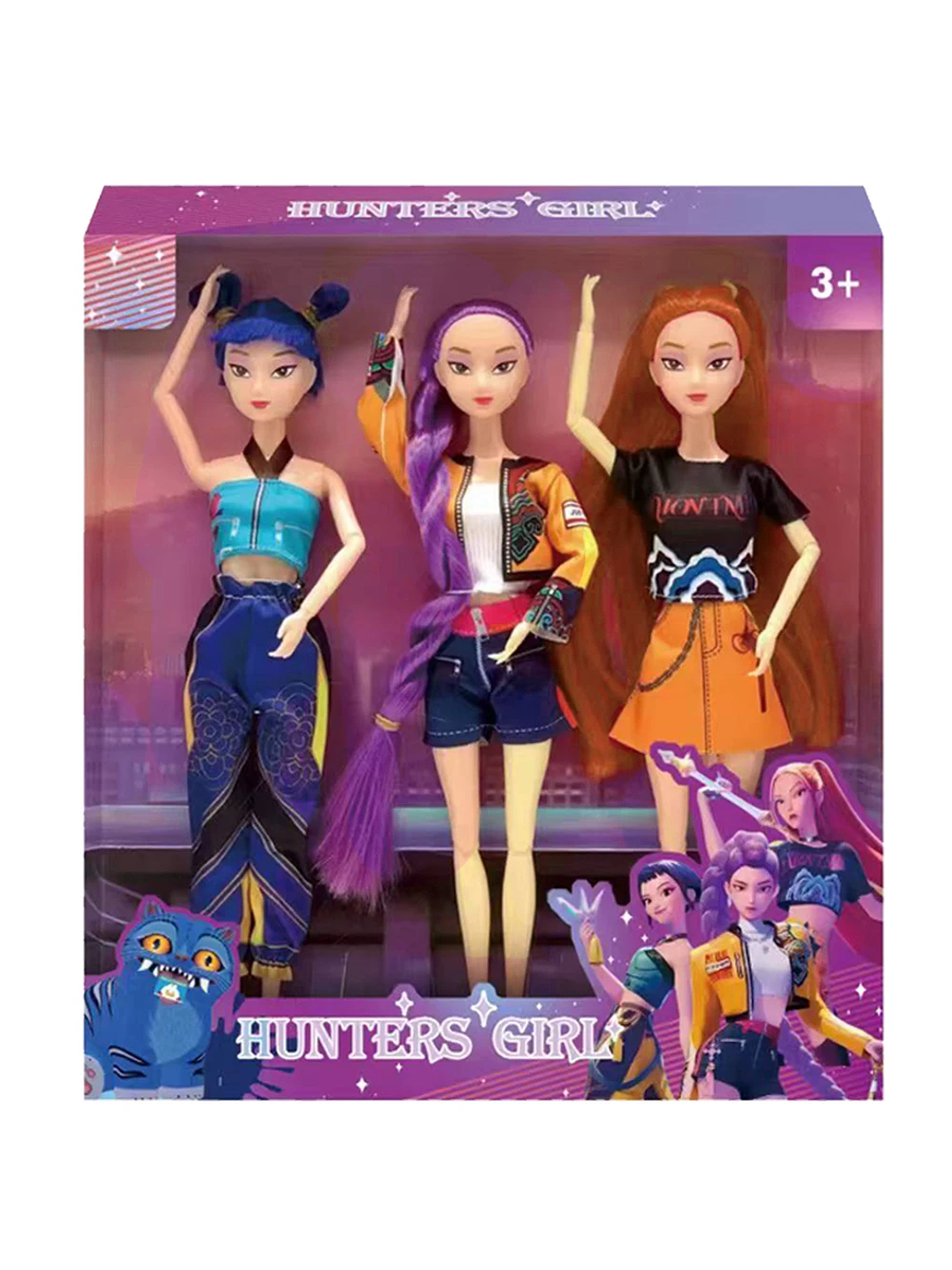 Set 3 Muñecas Guerreras Kpop Rumi Zoe Mira Devil Hunter Caja 5