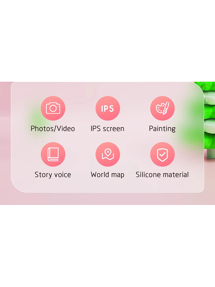 Teléfono Celular Juguete Para Niños Juegos Camara Tactil Rosado 7