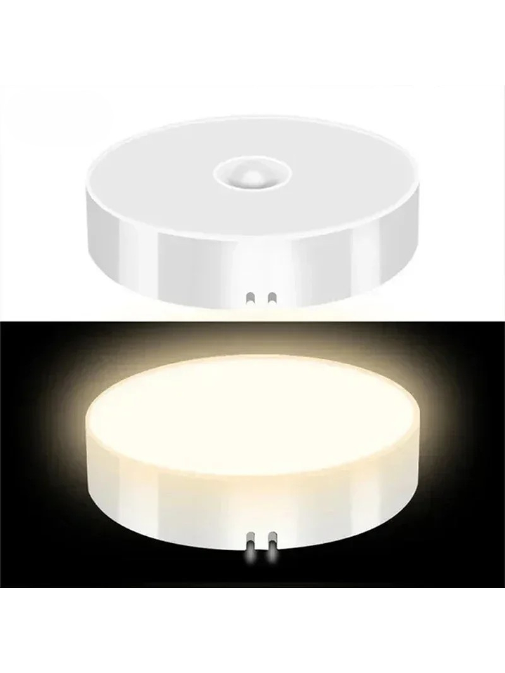 Luz Nocturna Led Recargable Sensor De Movimiento Magnético Blanco 3 Piezas Luz Blanca 1