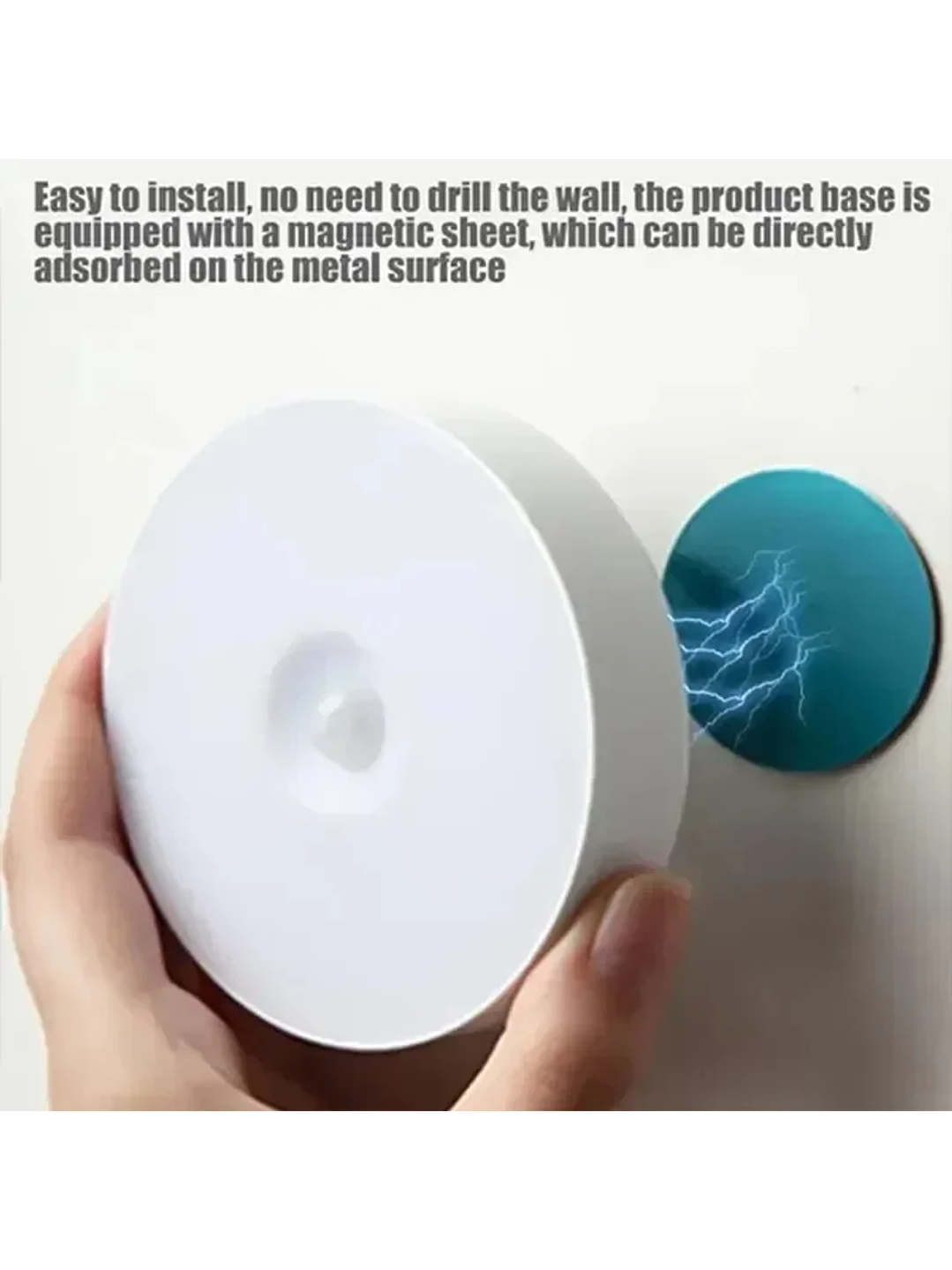 Luz Nocturna Led Recargable Sensor De Movimiento Magnético Blanco 3 Piezas Luz Blanca 7