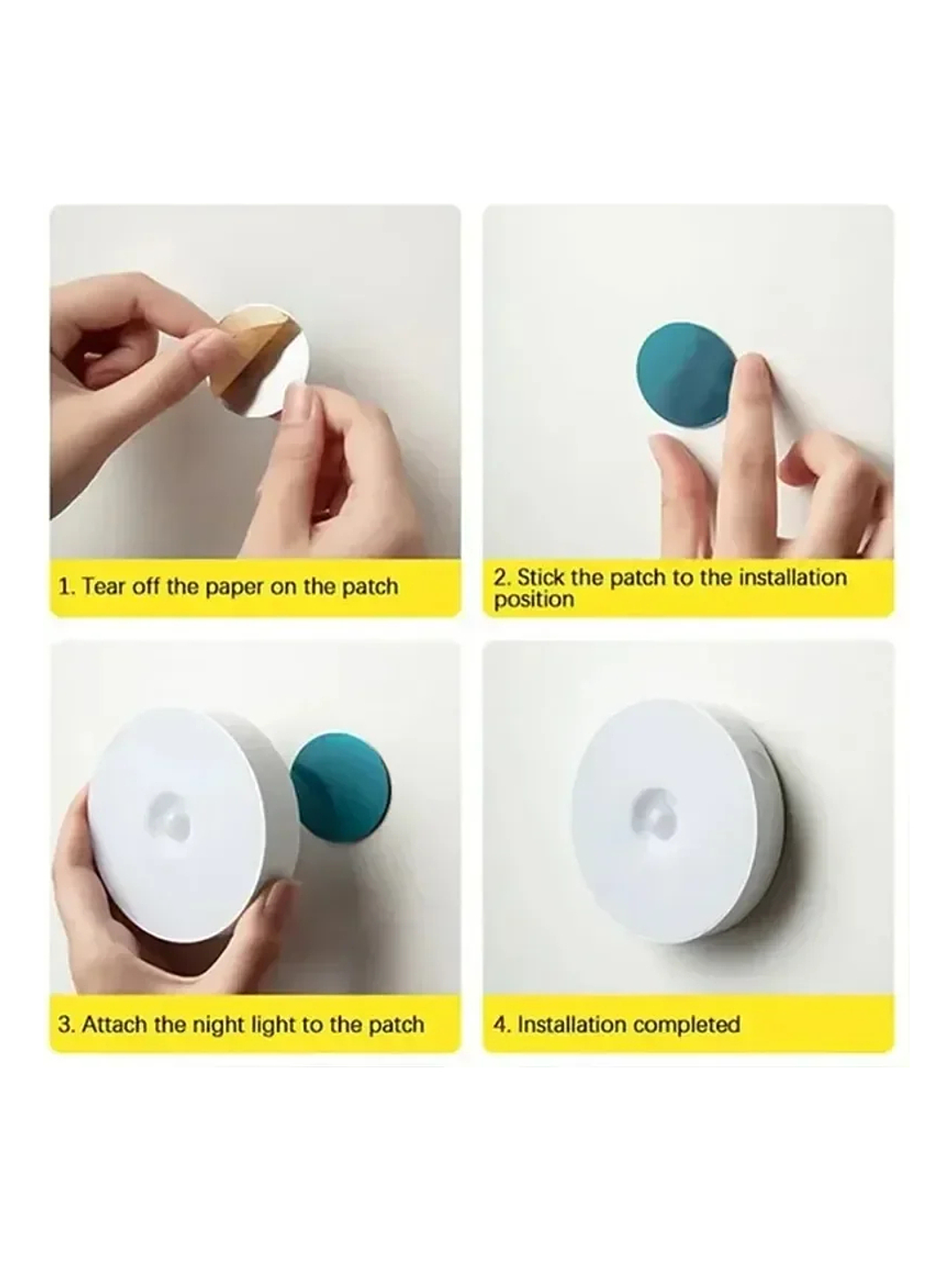 Luz Nocturna Led Recargable Sensor De Movimiento Magnético Blanco 3 Piezas Luz Blanca 8