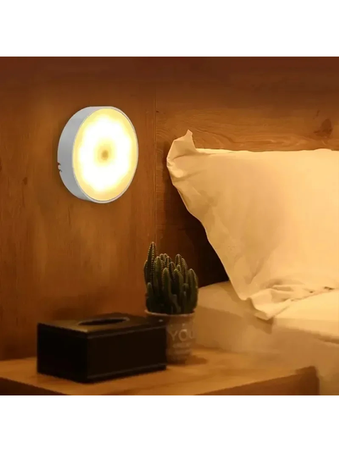 Luz Nocturna Led Recargable Sensor De Movimiento Magnético Blanco 3 Piezas Luz Blanca 9