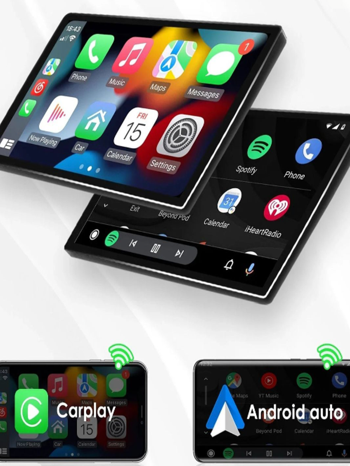 Pantalla CarPlay / Android Auto 7” Inalámbrica – SmartDrive 1