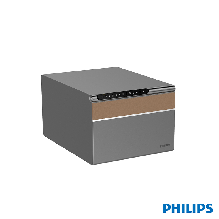 Caja Fuerte Philips Modelo SBX102-2C0 - Hogar / Oficina -  Color Gris 2