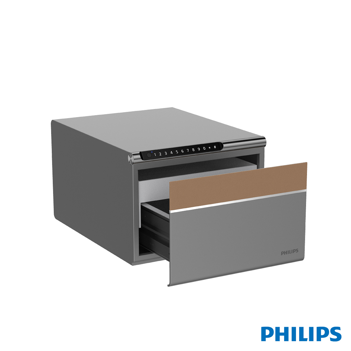 Caja Fuerte Philips Modelo SBX102-2C0 - Hogar / Oficina -  Color Gris 1
