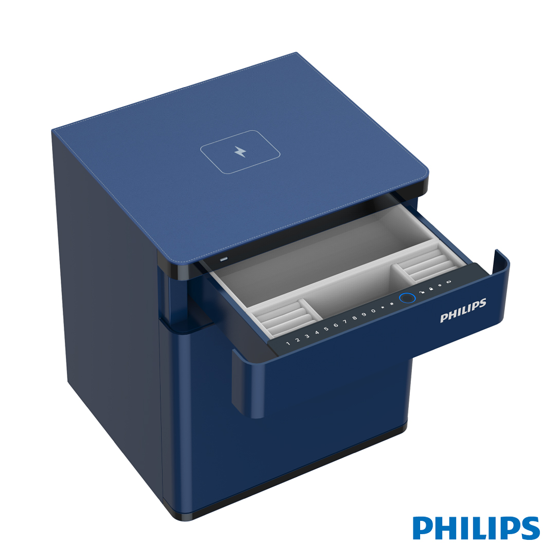 Caja Fuerte Philips Modelo SBX301 -Mesa de luz - Color Gris 2