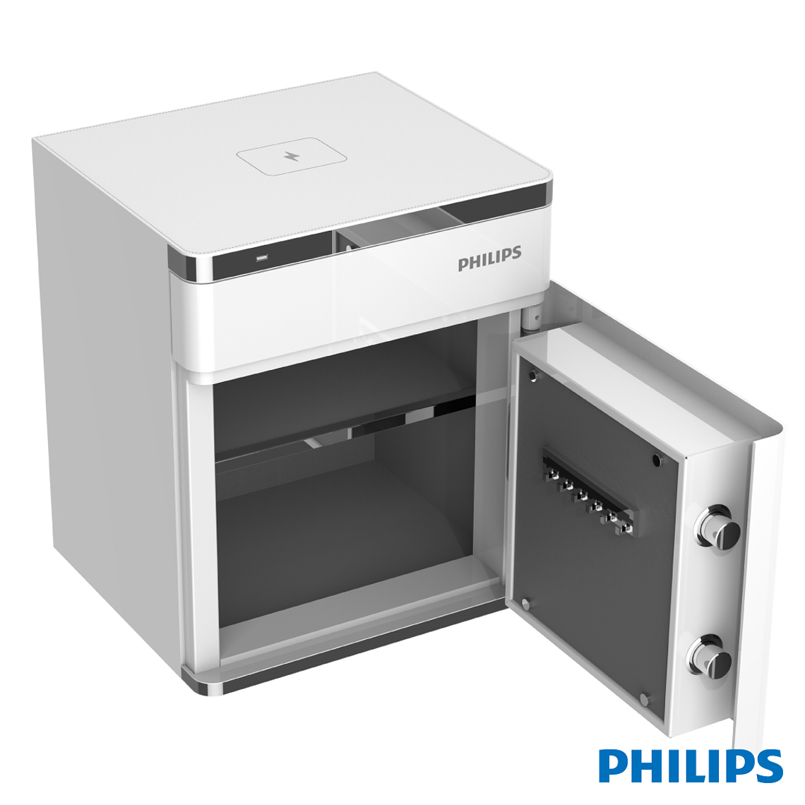 Caja Fuerte Philips Modelo SBX301 - Mesa de luz - Color Blanco 1