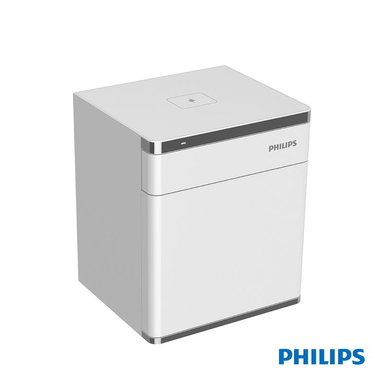 Caja Fuerte Philips Modelo SBX301 - Mesa de luz - Color Blanco 3