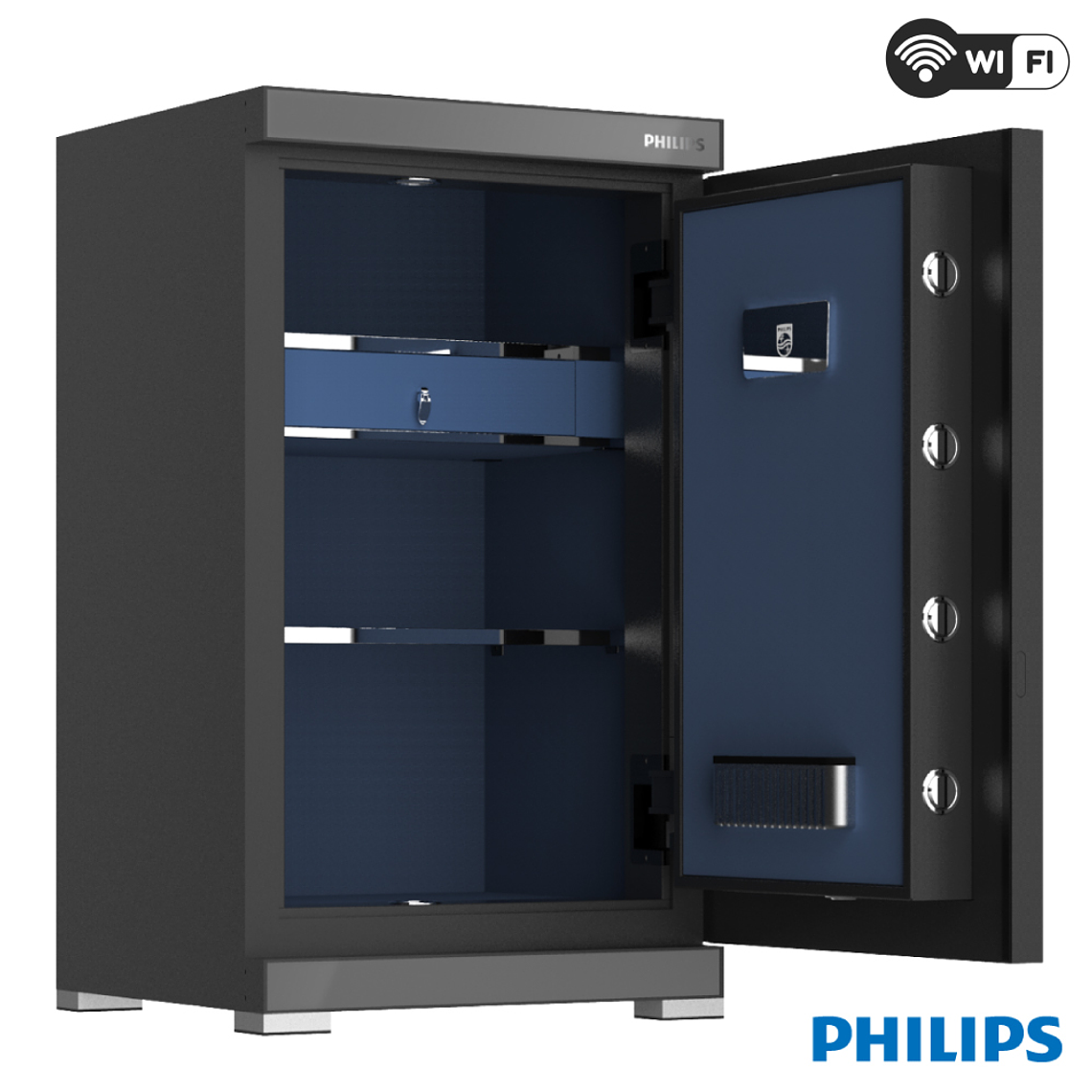 Caja Fuerte Philips Modelo SBX602-8CU WIFI - Color Gris 3