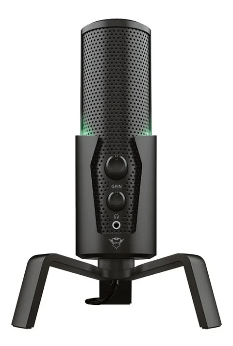 Micrófono  Cardioide Trust Fyru Gxt 258 Usb 4 En 1 Para Streaming