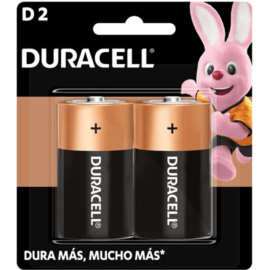 Pila Alcalina Duracell Blíster D 2 Unidades