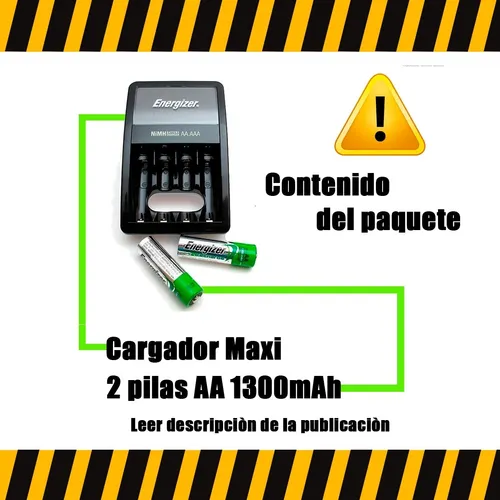 Cargador De Pilas Energizer Maxi + 4 Pilas Recargables Aa