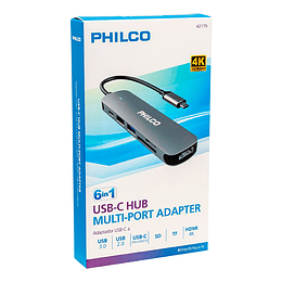USB-C HUB ADAPTADOR MÚLTIPLE  PHILCO