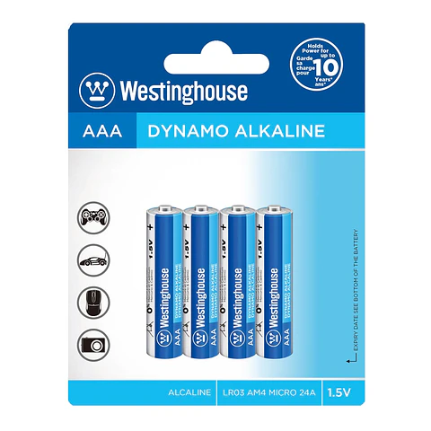 Pilas AAA Alcalinas WestingHouse 4 unidades