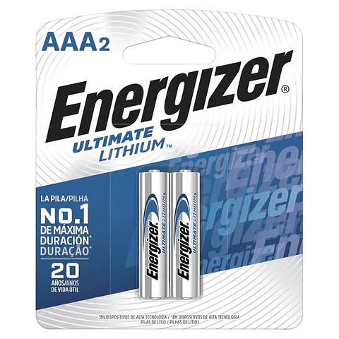 Pilas Litio AAA Energizer Ultimate Lithium 2 Unidades 1.5V