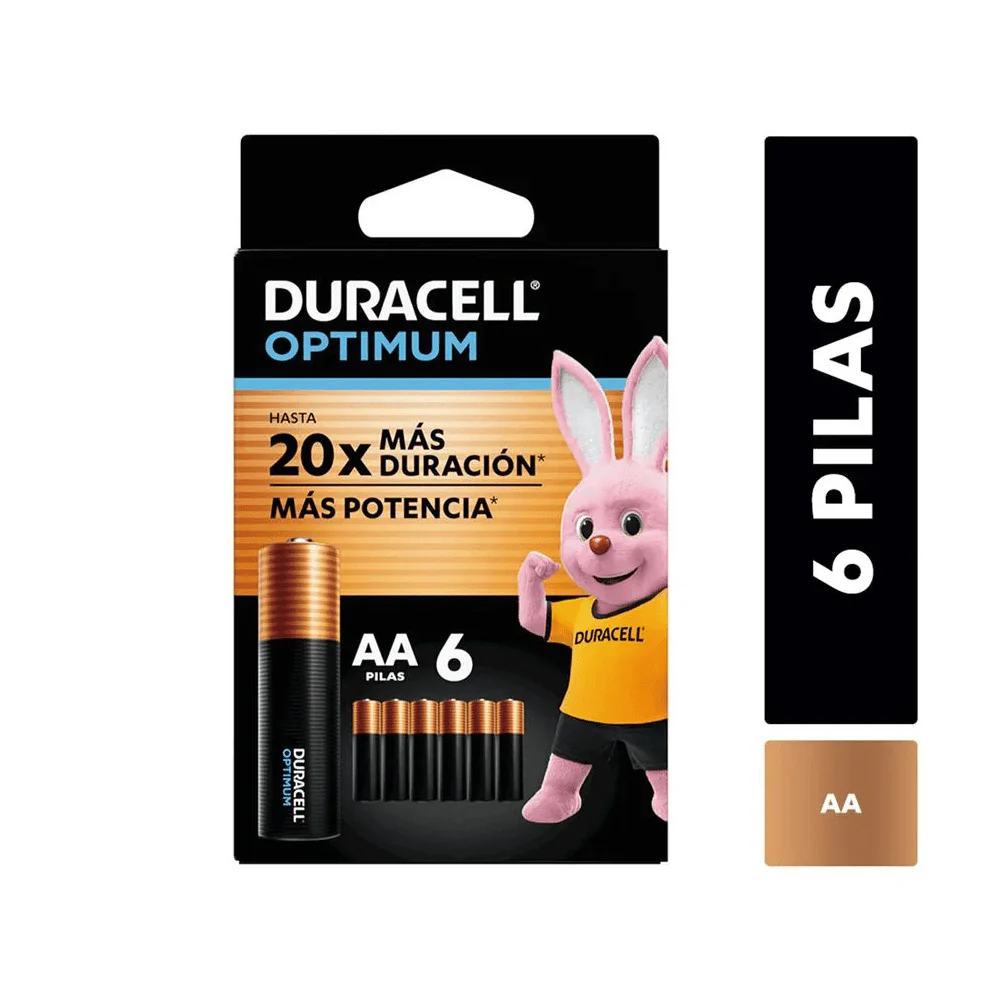 Duracell Optimum AA 6 Pilas  1
