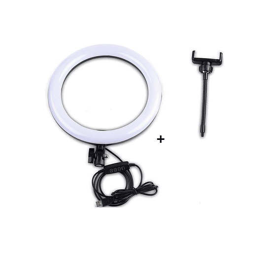 Oferta Aro led 26cm con tripode de 2m y clip celular