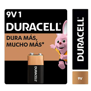 Batería 9v  Alcalina Duracell 