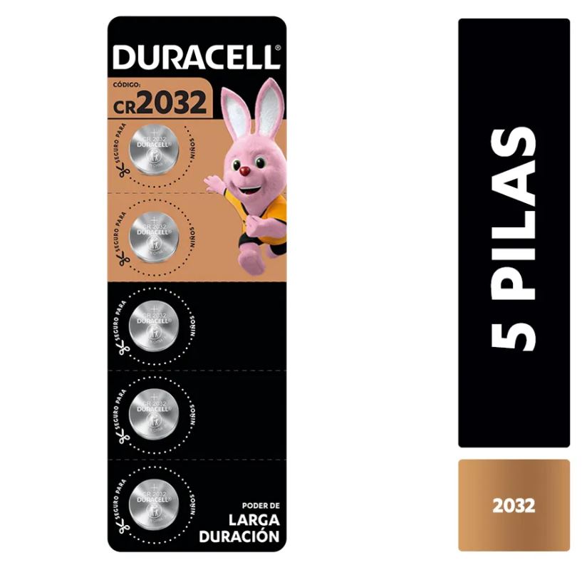 Pack Tira 5 Pilas Tipo Boton Duracell Dl/ cr2032 1