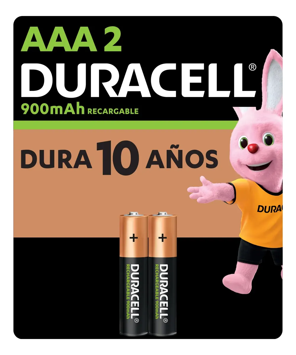Pila Recargable Duracell Tamaño Aaa 2 Unidades 900 Mah 1