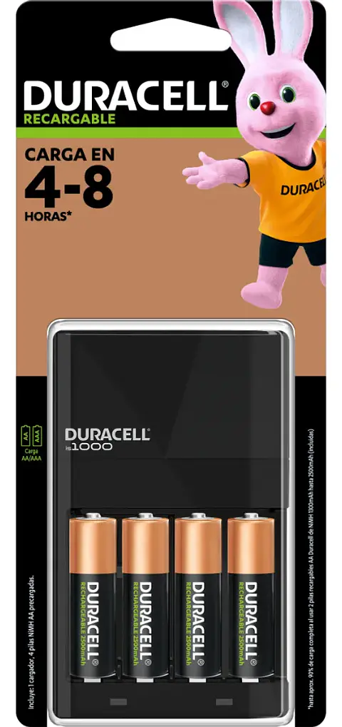 Pack Duracell Cargador Pilas Aa/aaa + 4 Pilas Duracell Recargables Aa