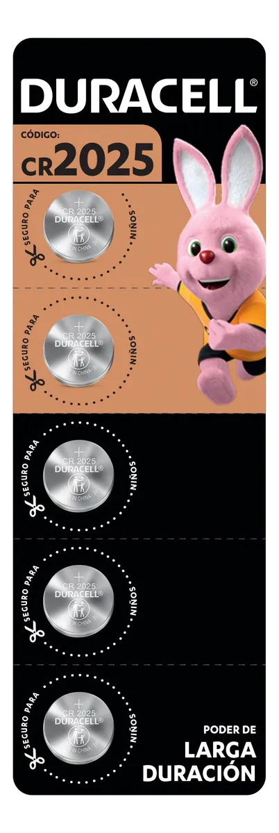Pack 5 Duracell CR2025 – Pilas 3V 1