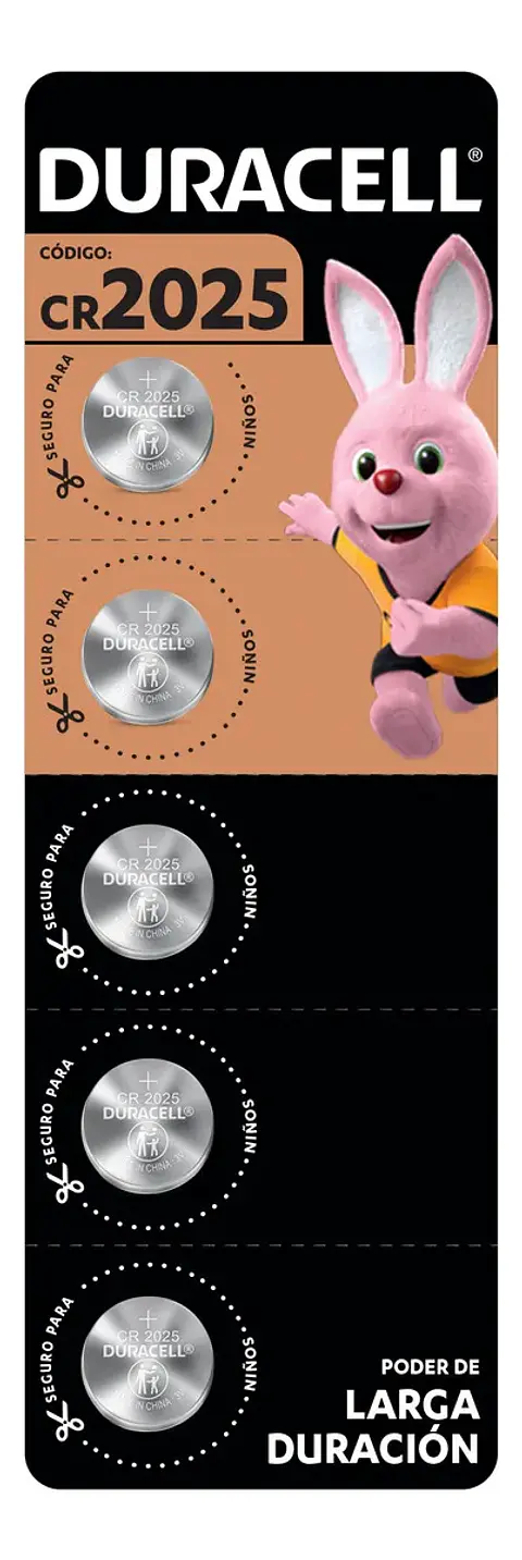 Pack 5 Duracell CR2025 – Pilas 3V